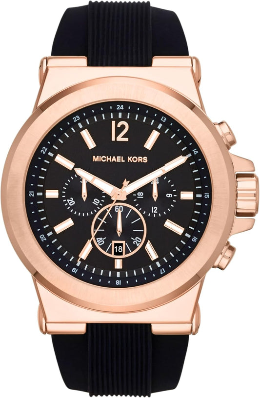 Michael Kors Dylan Men's Watch, Stainless Steel Chronograph Watch for Men with Steel or Silicone Band