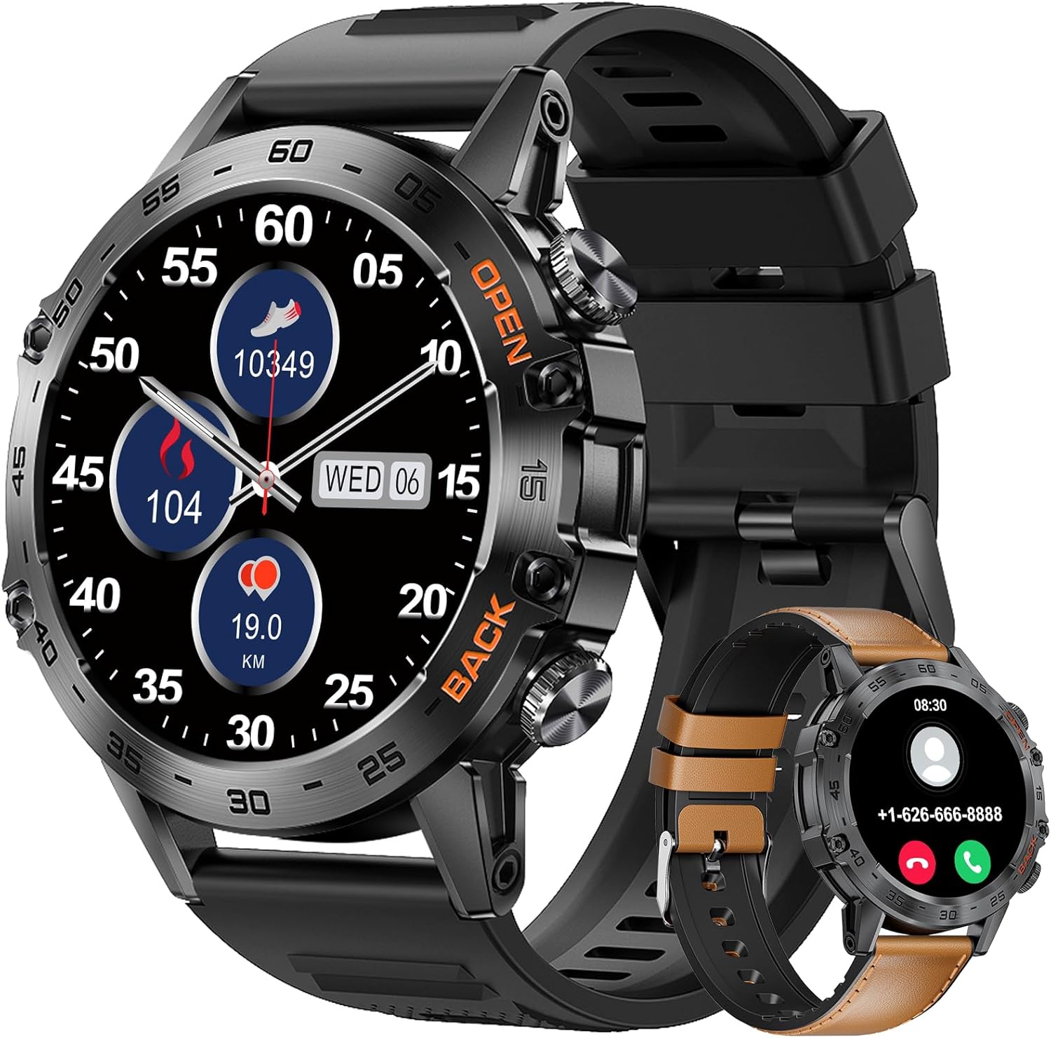Military Smart Watch for Men HD Touchscreen