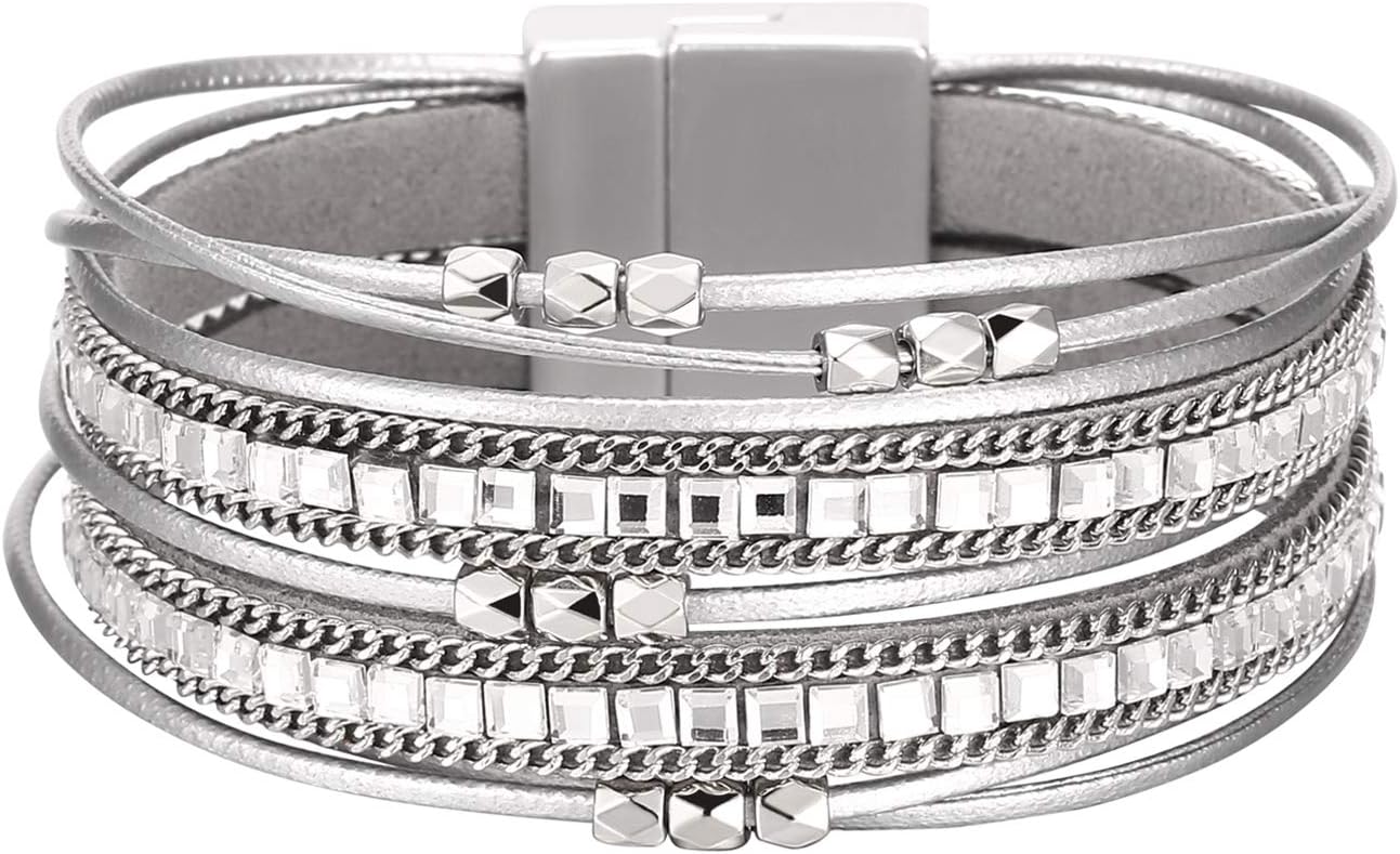 Fesciory Boho Leather Wrap Bracelet Women