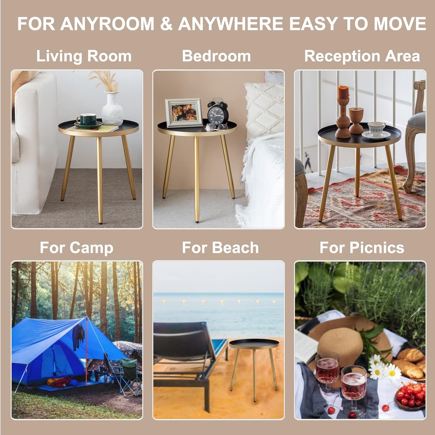 AOJEZOR Side Table End Table for Any Room