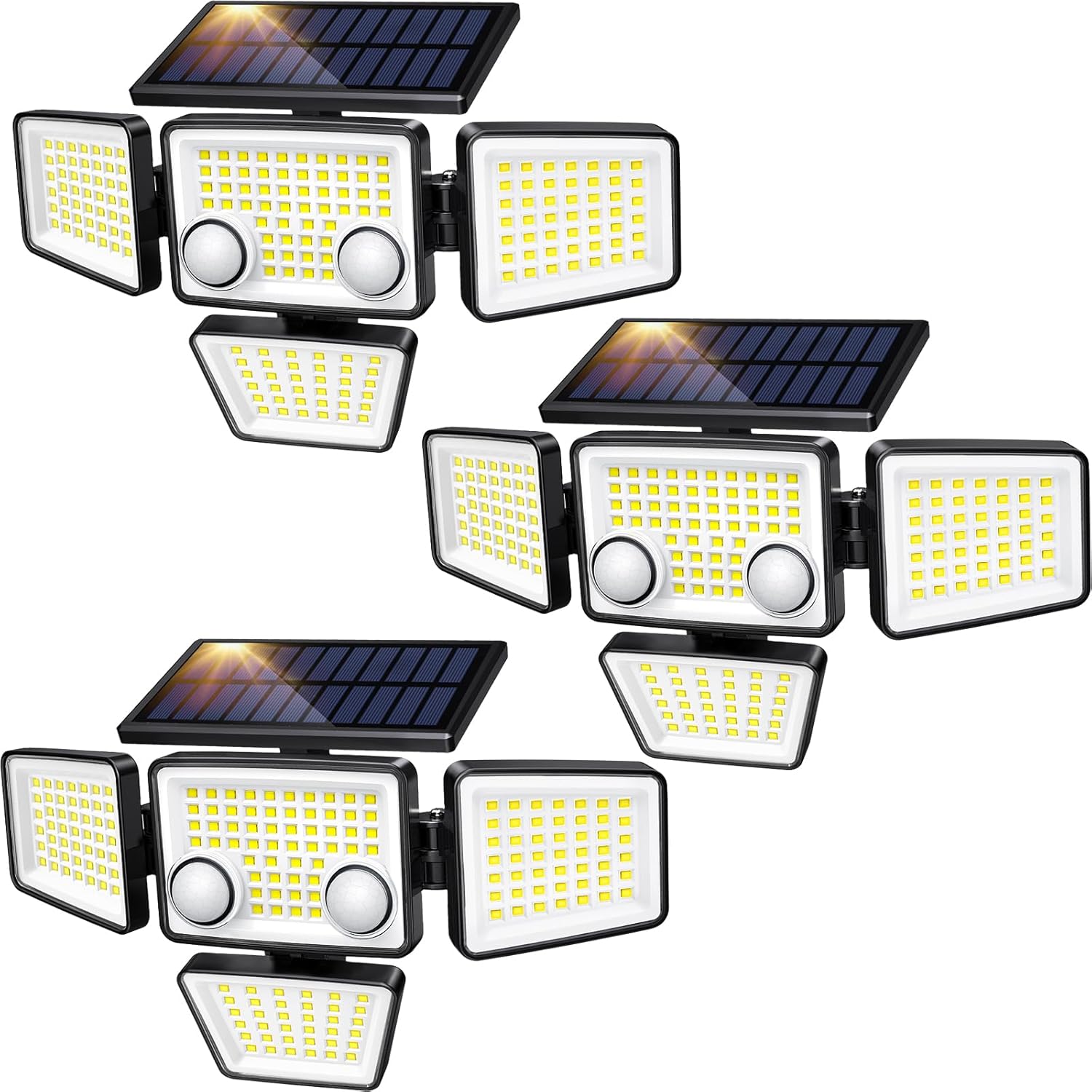 Solar Motion Sensor Lights Outdoor Security Floodlights