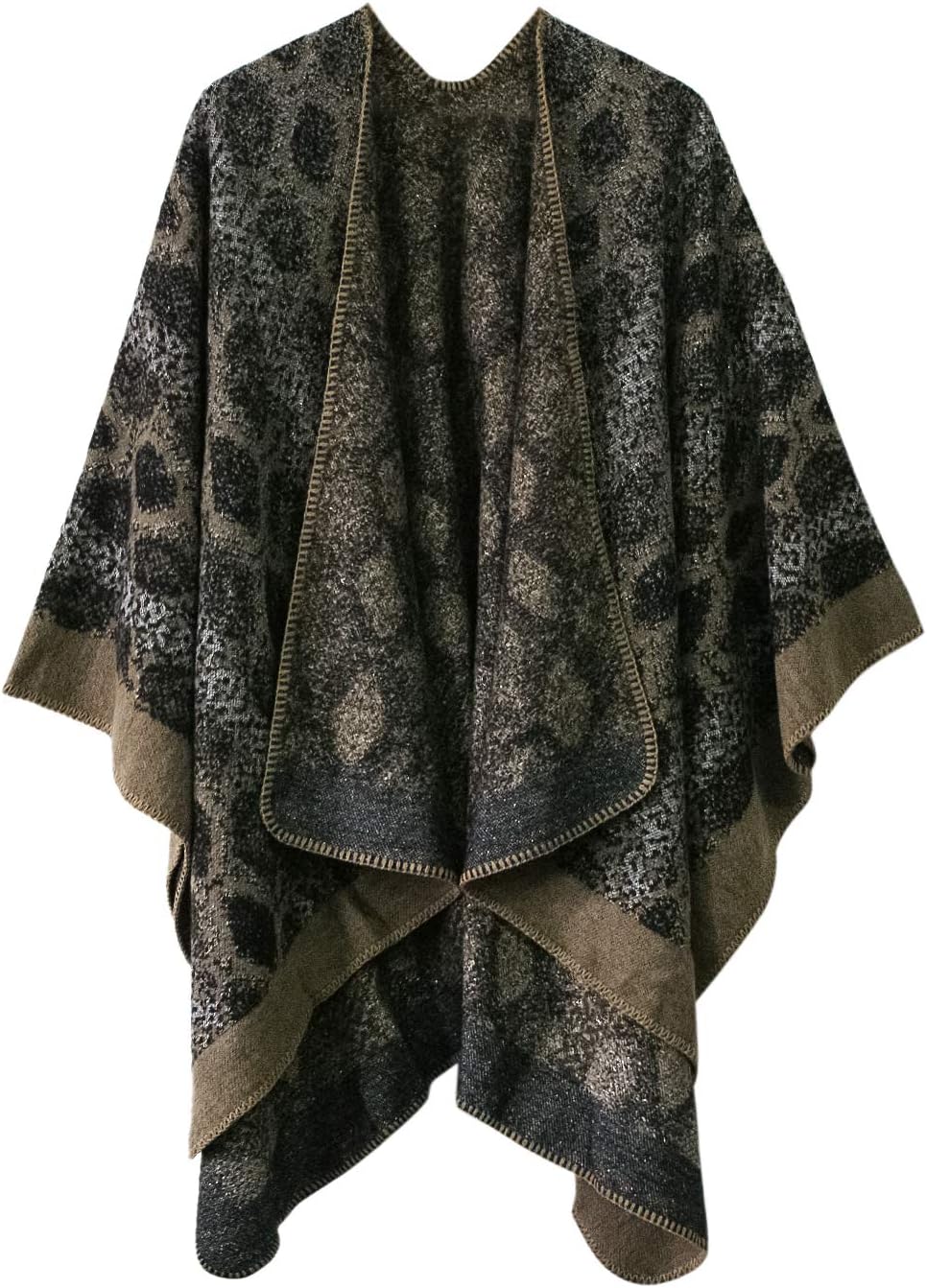 Vintage Pattern Poncho Cape for Women