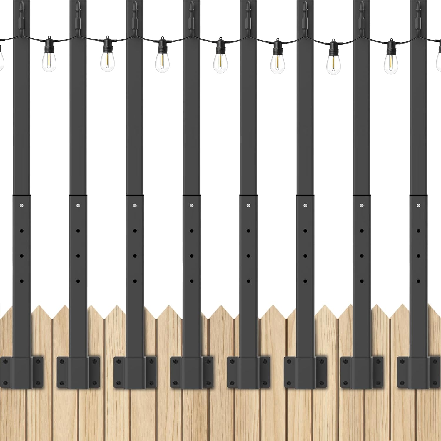 String Light Poles Outdoor String Light Pole with Hooks