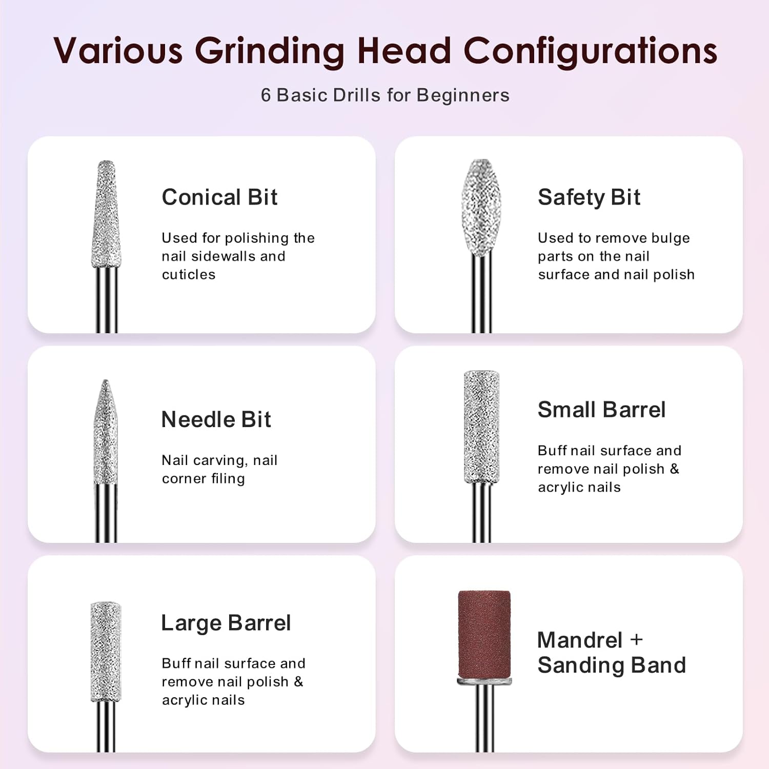 COSLUS Cordless Nail Drill Electric File Pedicure Nail Set