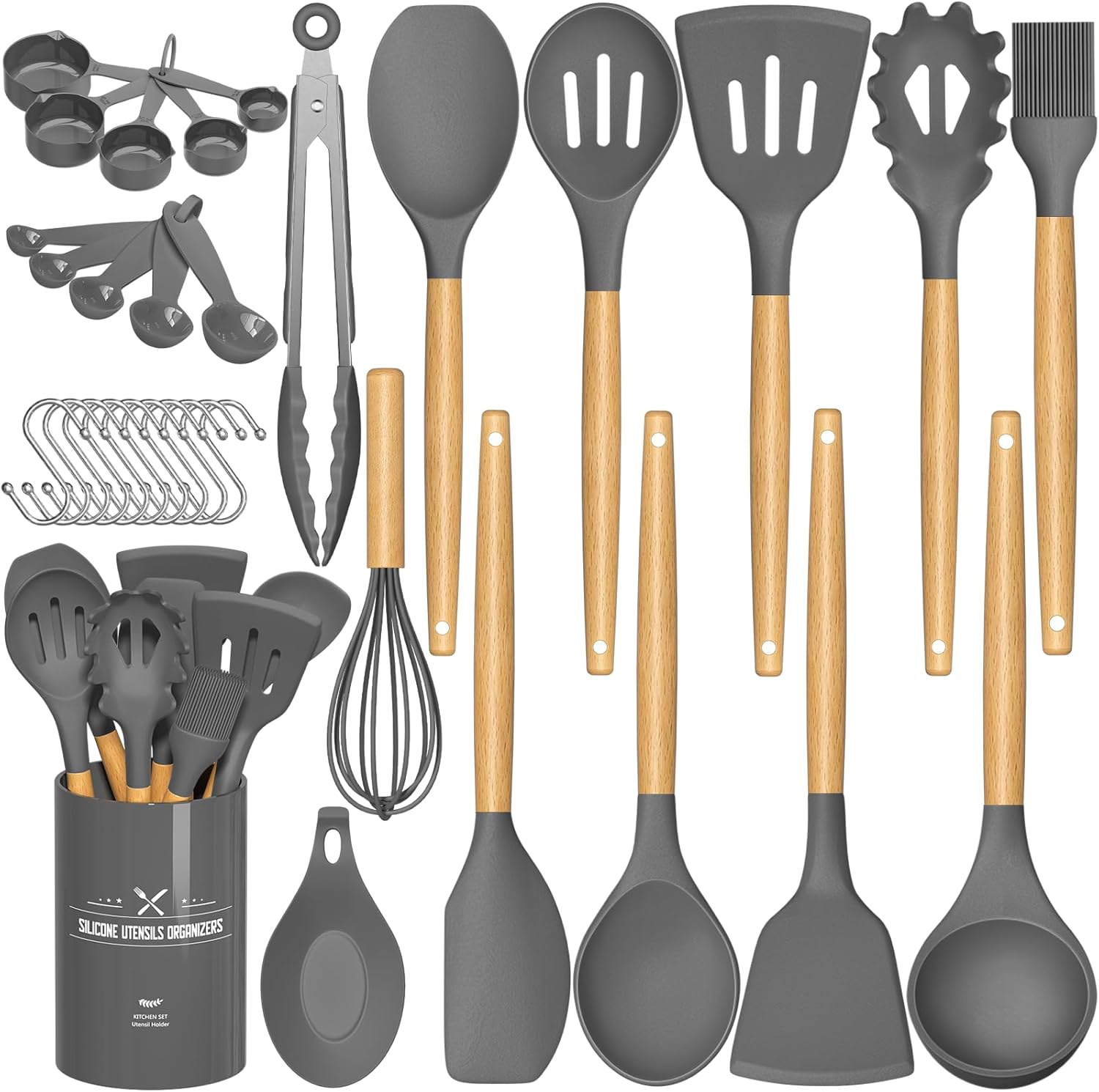 Umite Chef 33-Piece Silicone Kitchen Utensils Set