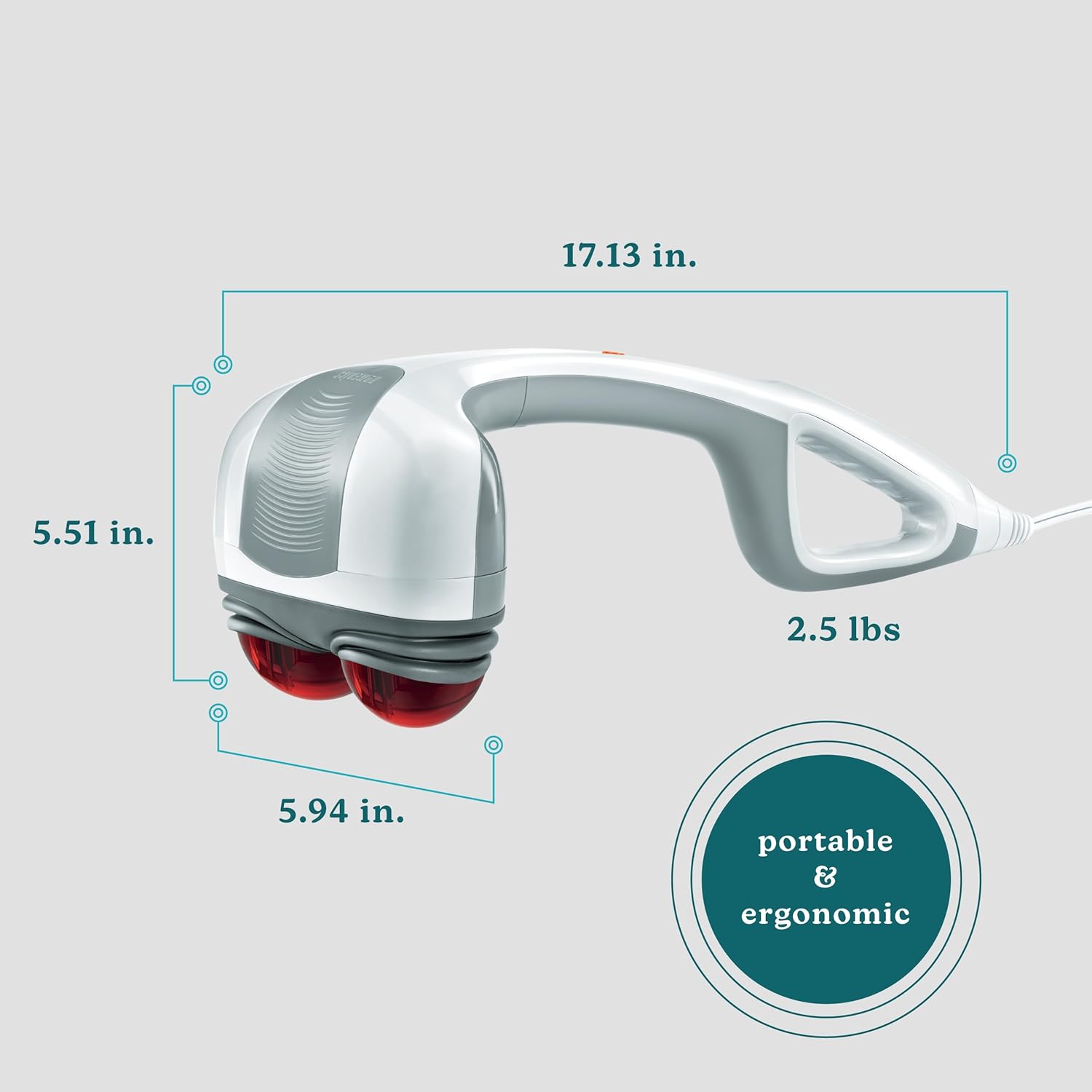 Homedics Back Massager - Heated Automatic Percussion Back