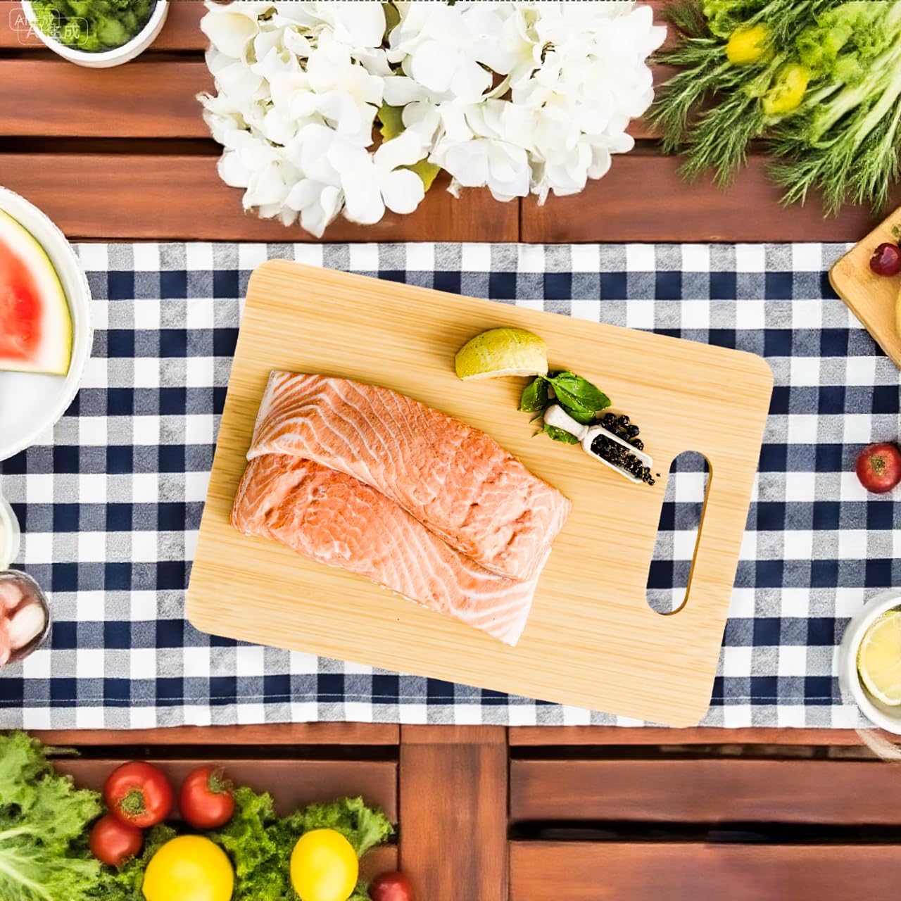 Bamboo Cutting Board Set of 3 Natural Wooden Chopping Boards