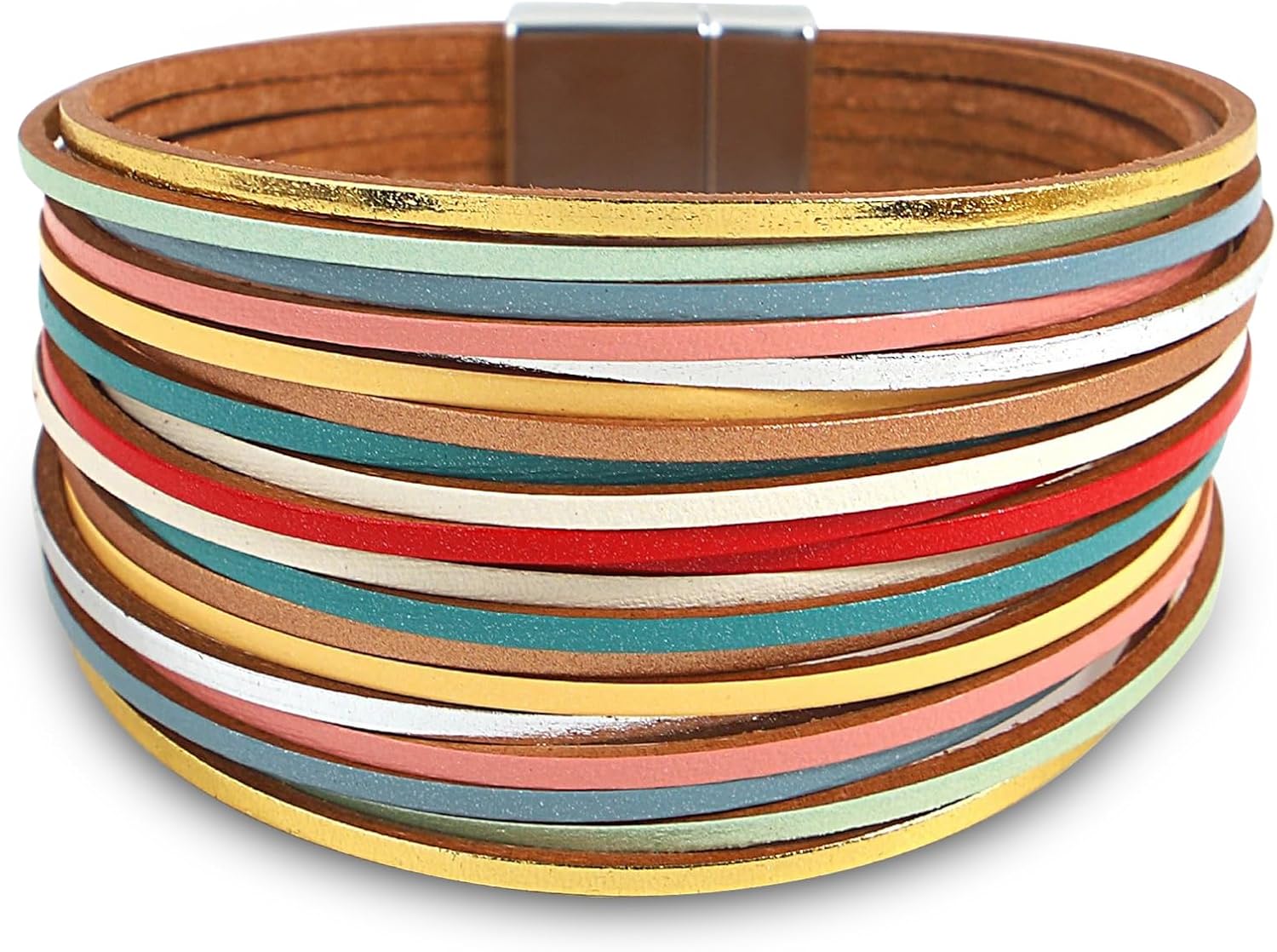 Fesciory Boho Leather Wrap Bracelet Women