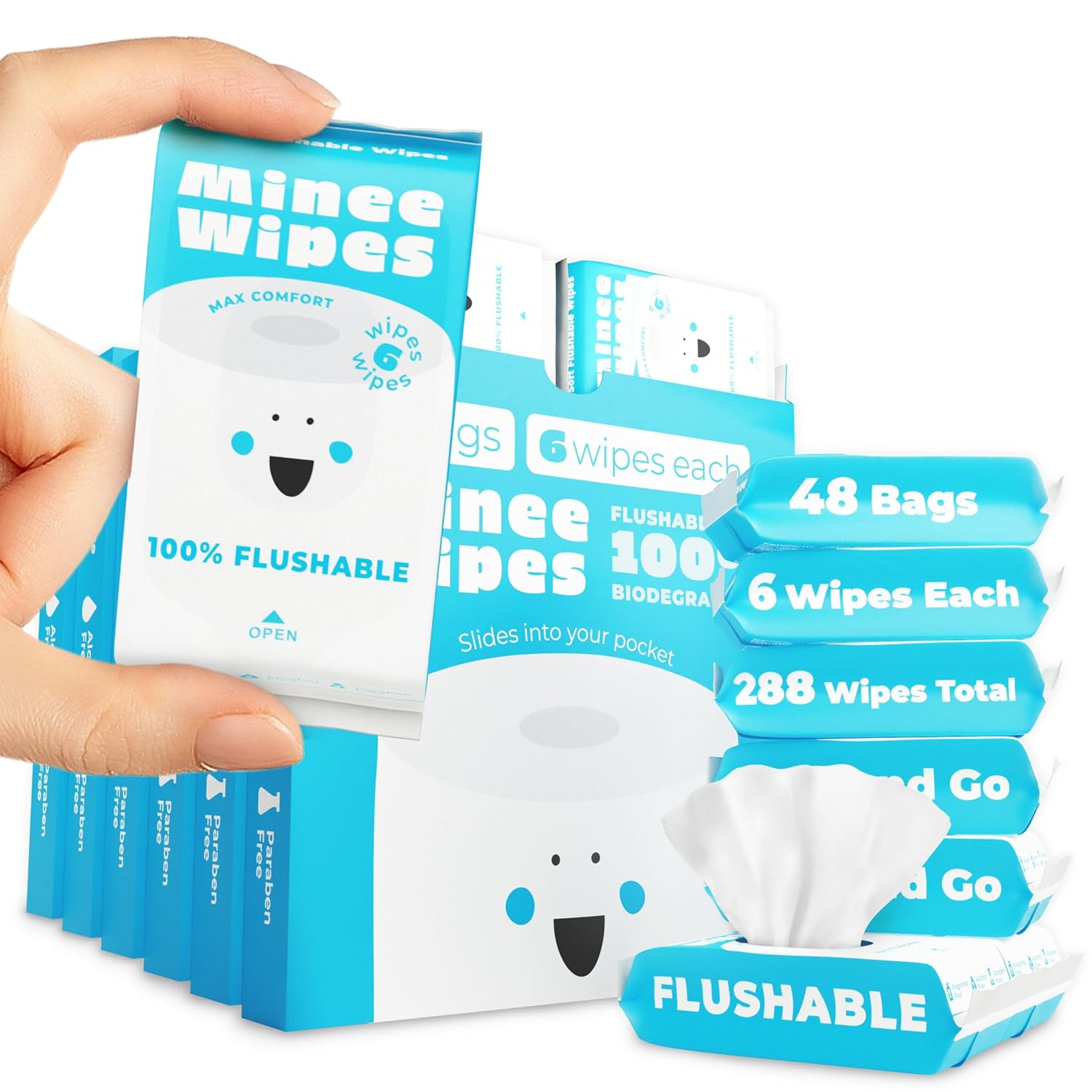 Impossibly Compact Travel Flushable Wipes