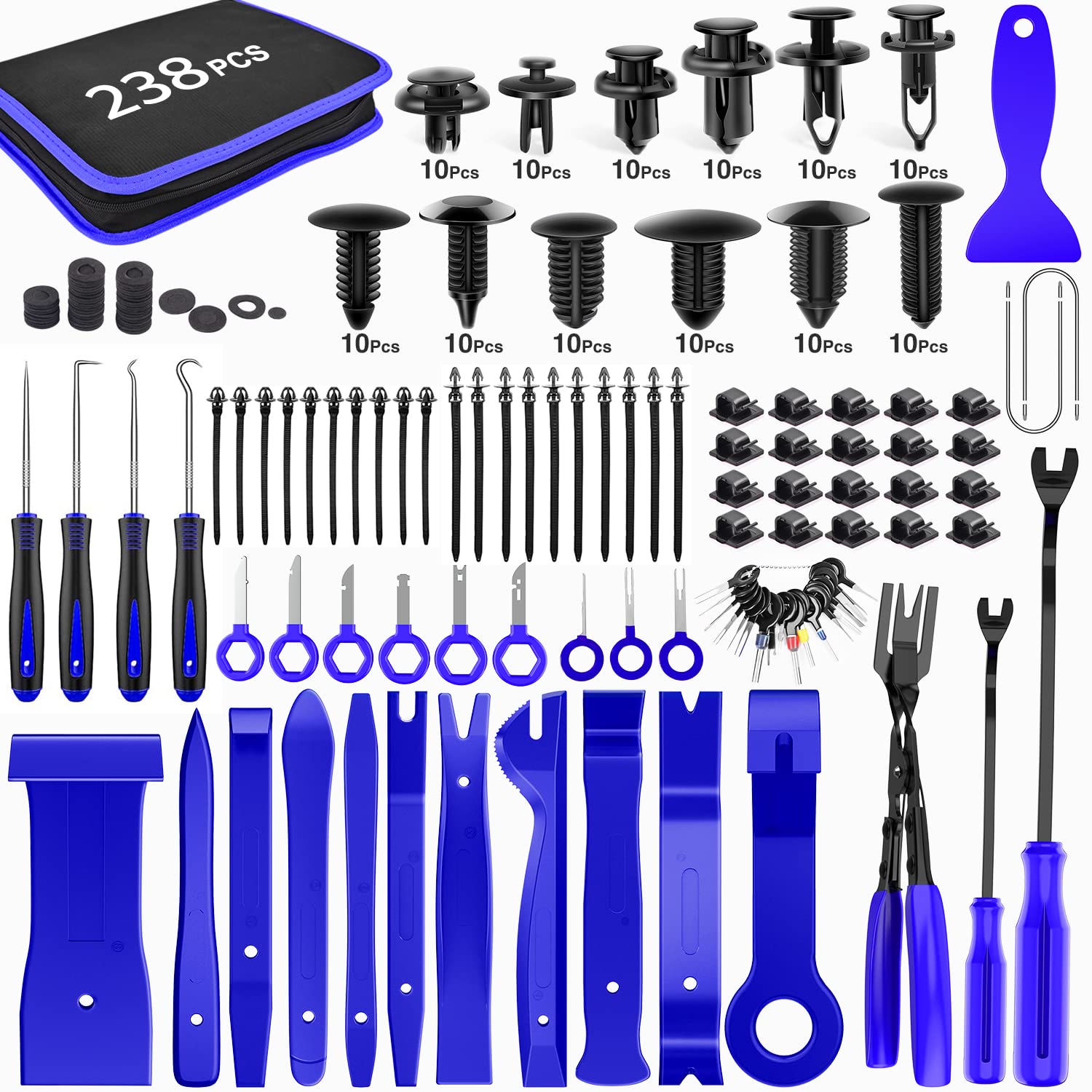 GOOACC 240PCS Car Retainer Clips Set