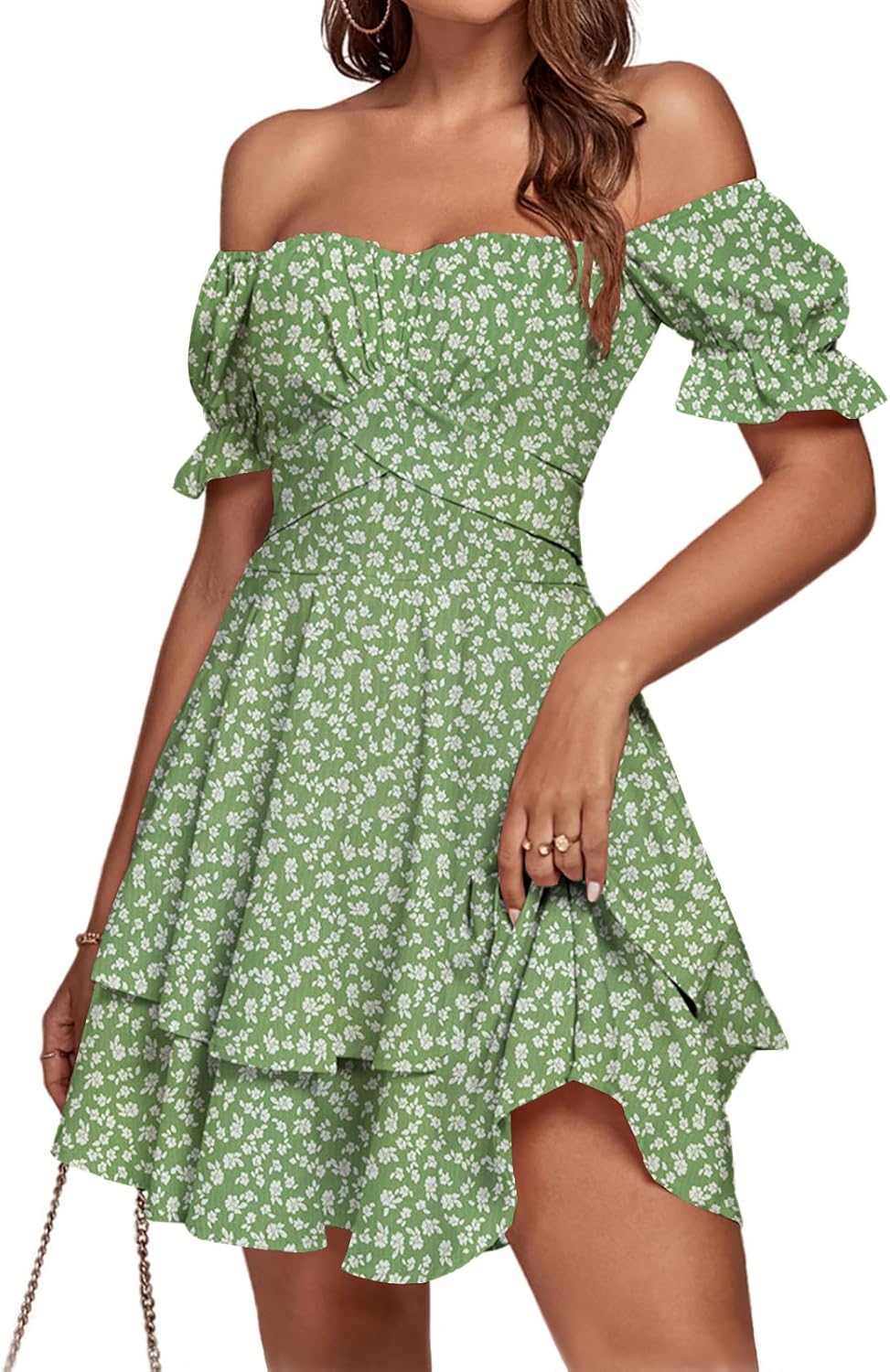 LYANER Women's Tie Back Off Shoulder Wrap Layer