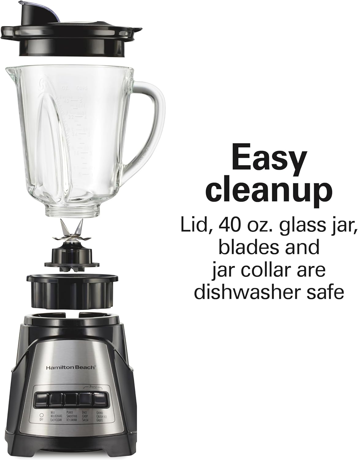 Hamilton Beach Power Elite Blender – 40oz Glass
