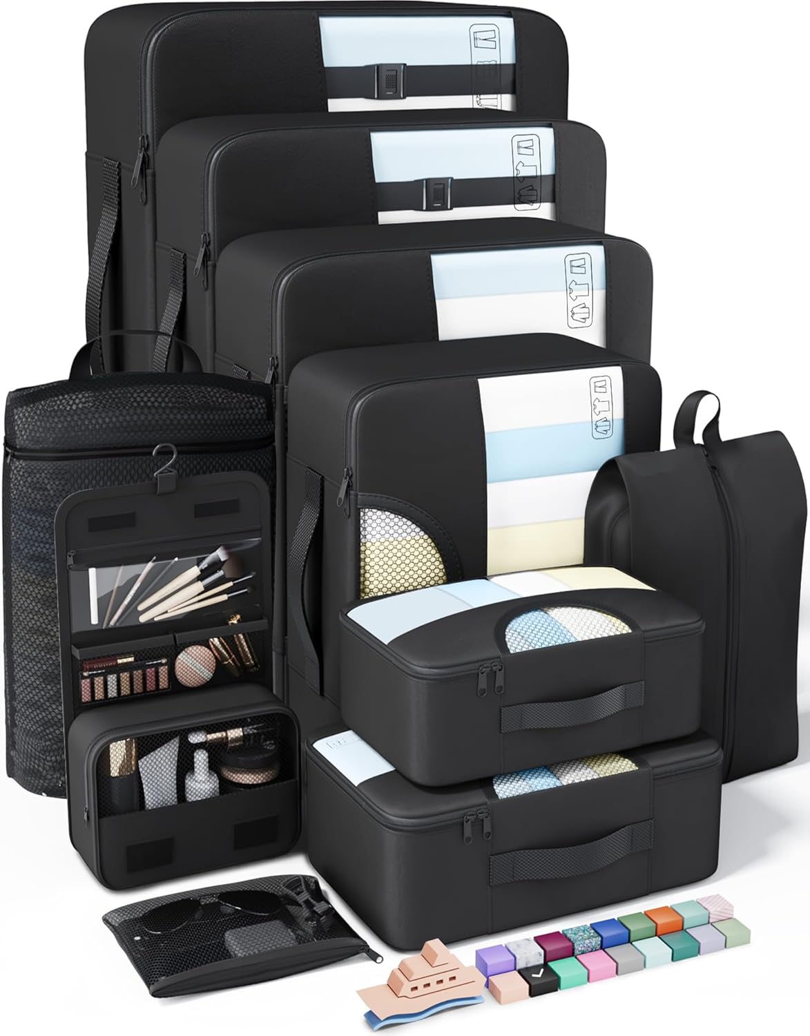 Veken Packing Cubes Set, Travel Luggage Organizers