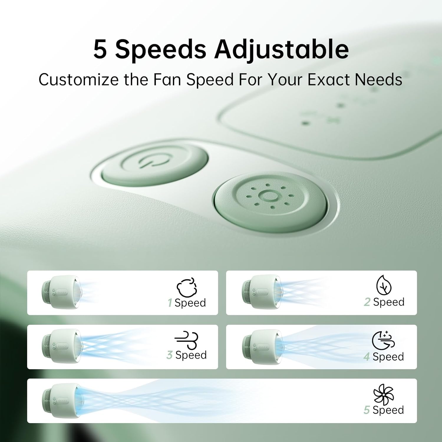 JISULIFE Stroller Fan Baby Large Battery Rechargeable Portable