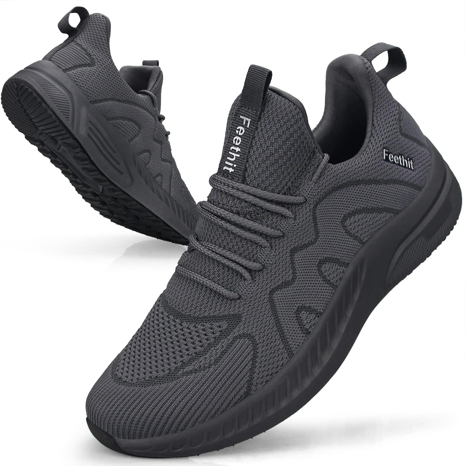 Feethit Mens Non Slip Walking Sneakers