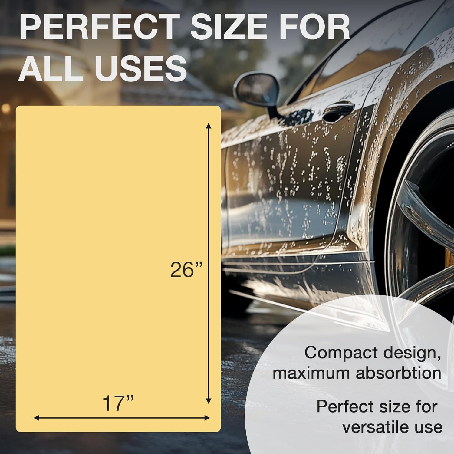 Synthetic Leather Chamois with Hanging Storage