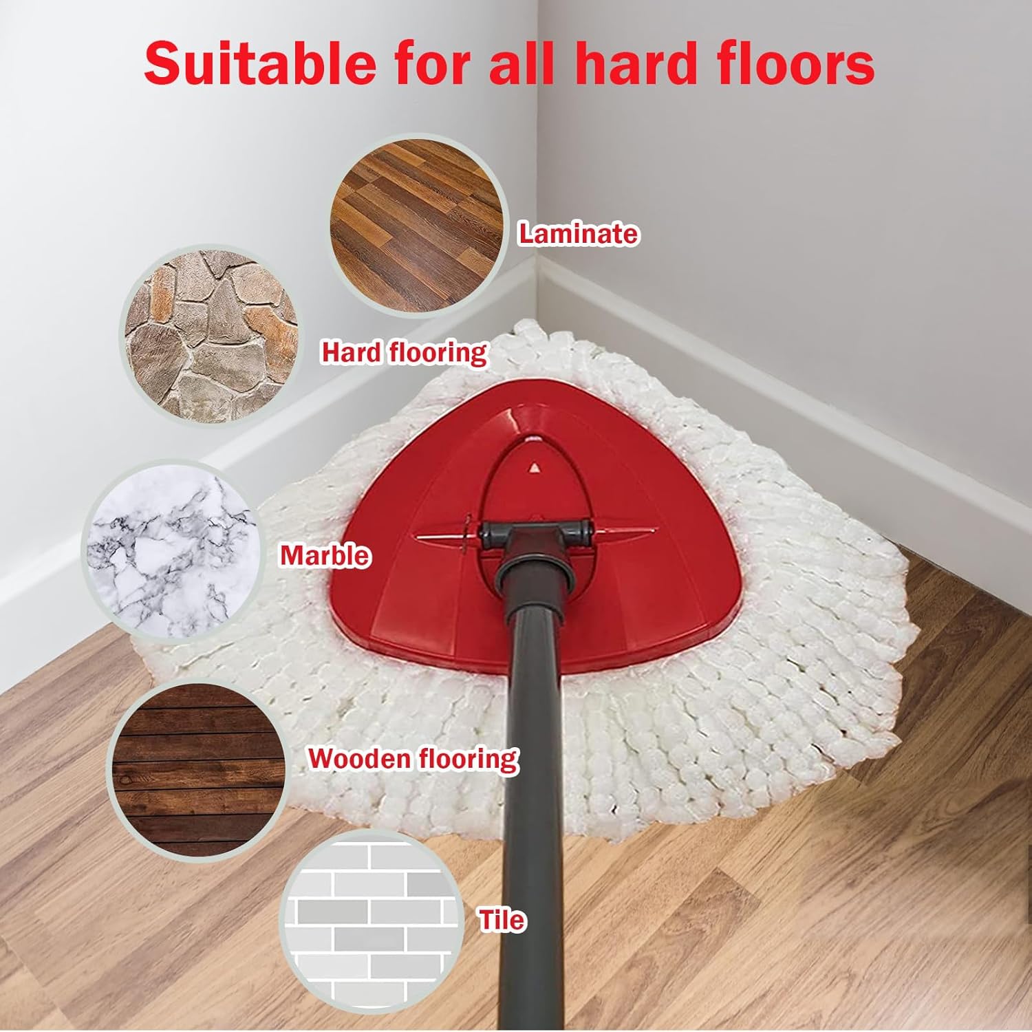 Spin Mop Replacement Head Mop Refill Compatible