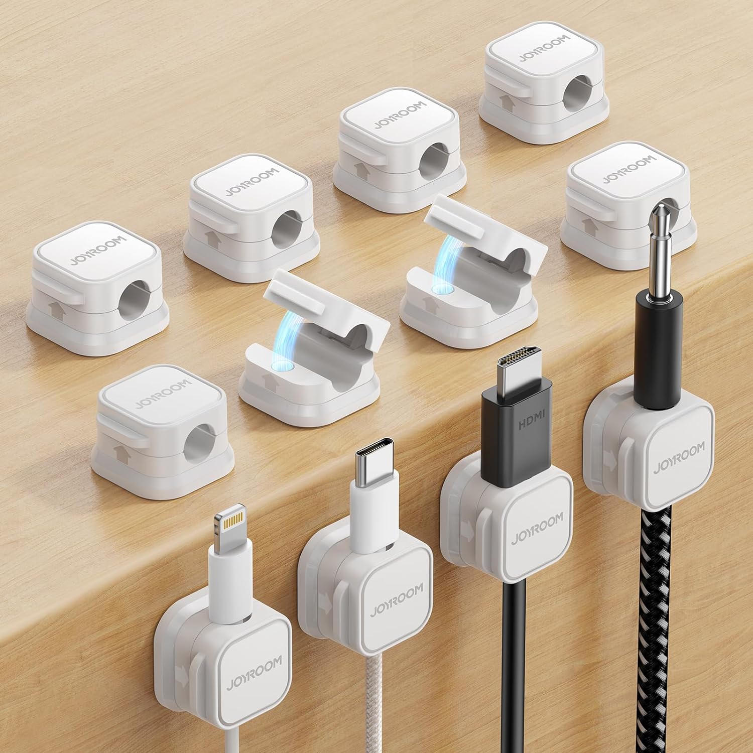 Magnetic Cable Clips [Cable Smooth Adjustable] Cord Holder
