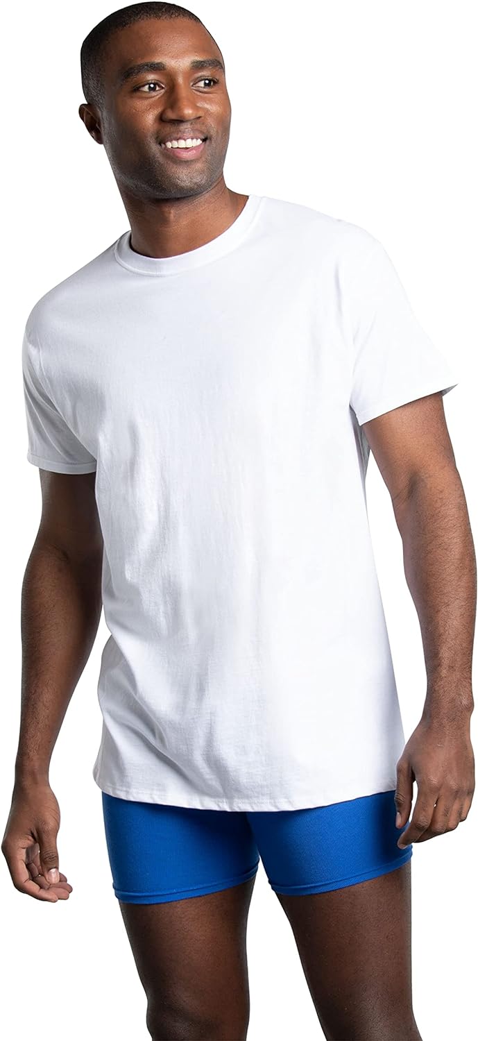 Men’s Crew Neck Undershirts Wicking T-Shirts