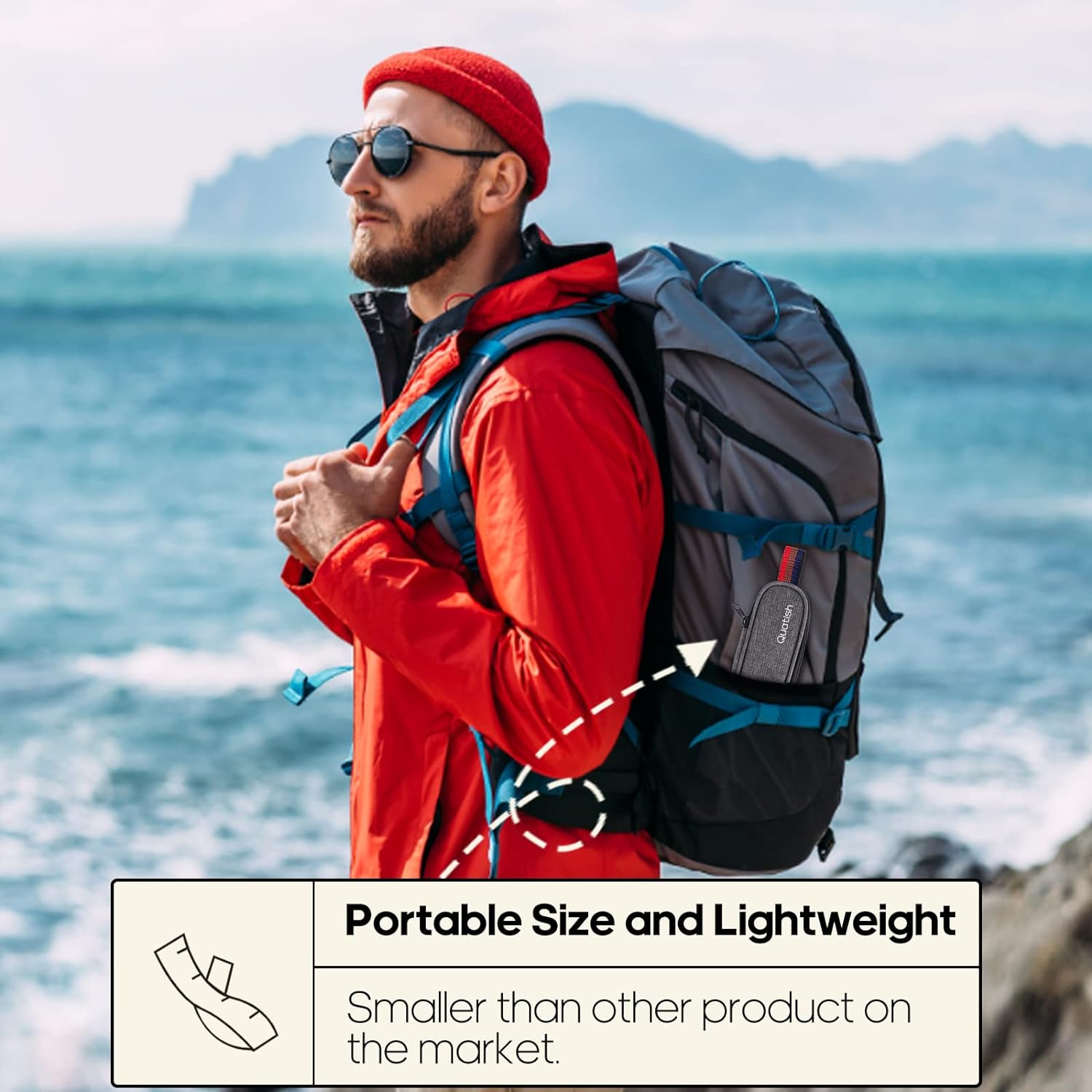 Travel Utensils with Case Quatish Portable Silverware Set