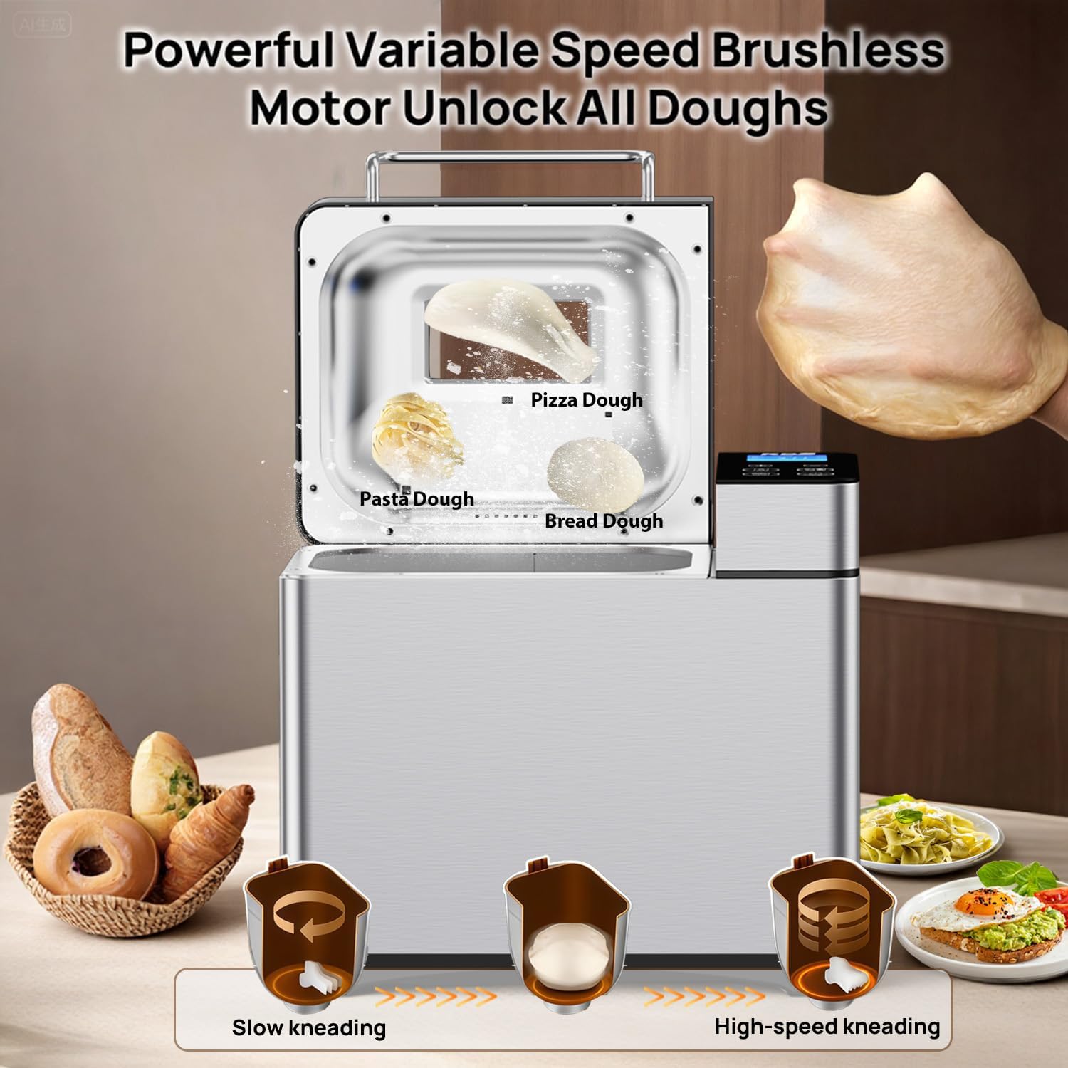KBS Pro 2LB Stainless Steel Bread Maker