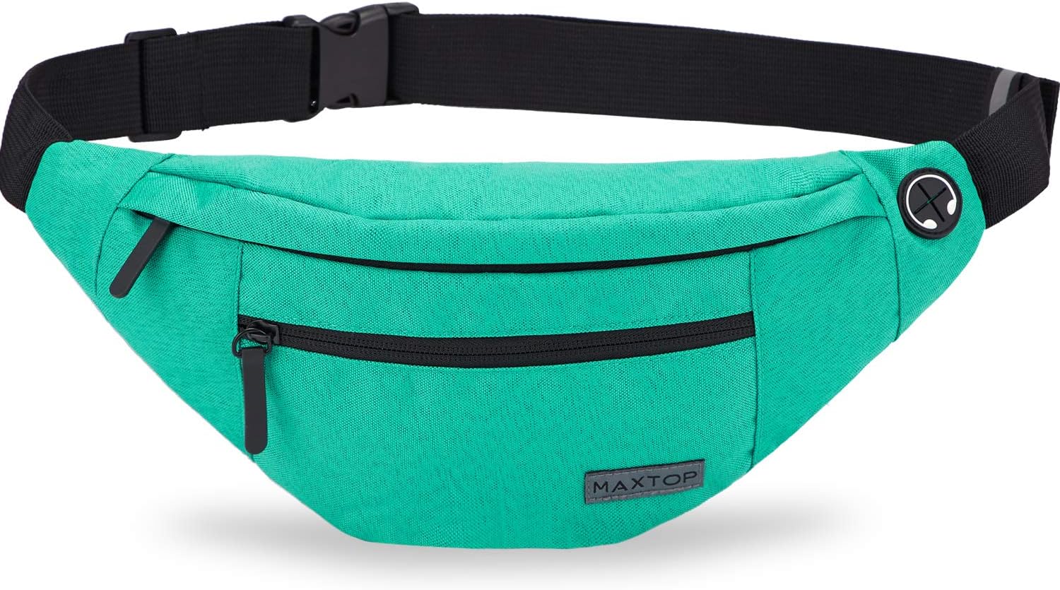 MAXTOP Large Crossbody Fanny Pack with 4-Zipper Pockets