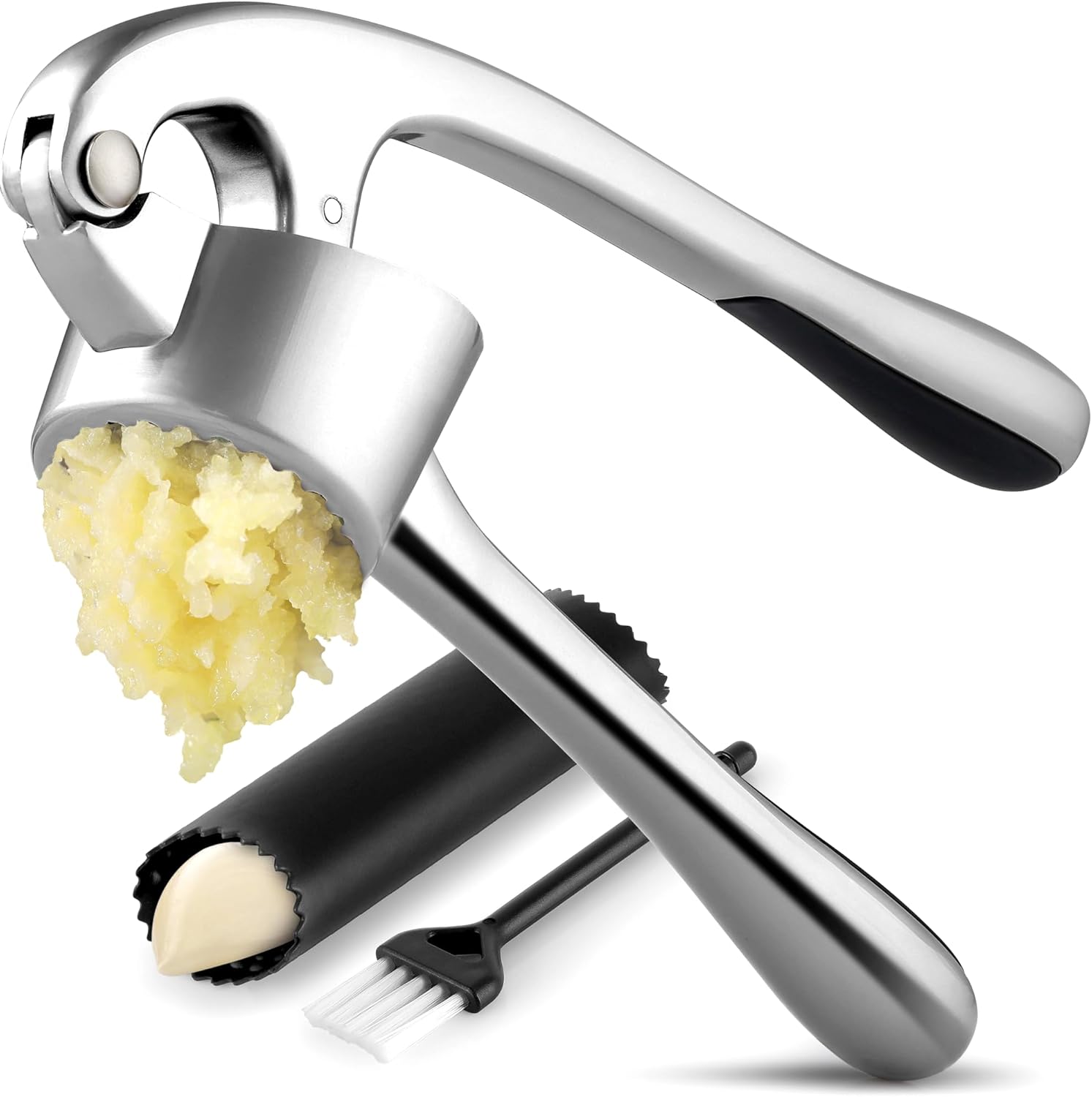 Zulay Kitchen Premium Garlic Press Set