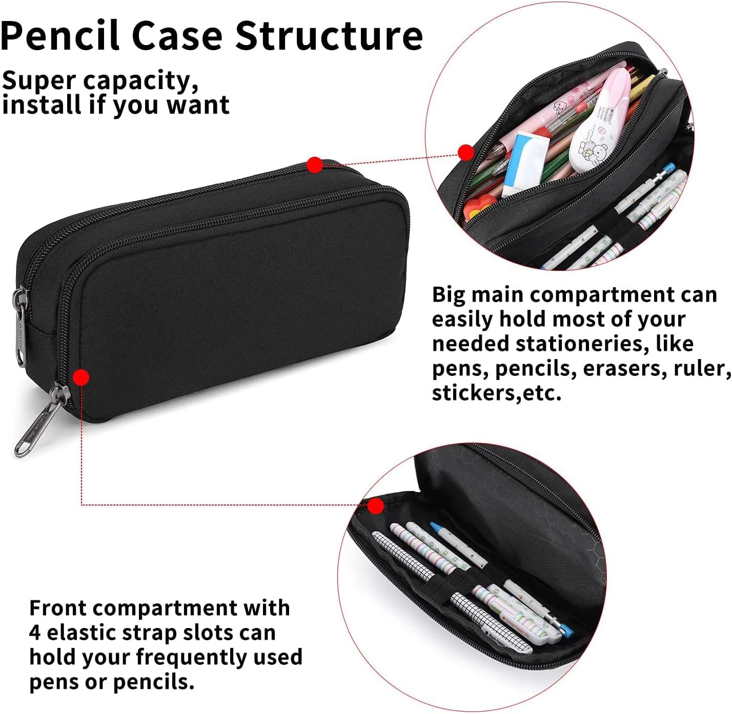 Della Gao Large Pencil Case Multifunctional Stationery