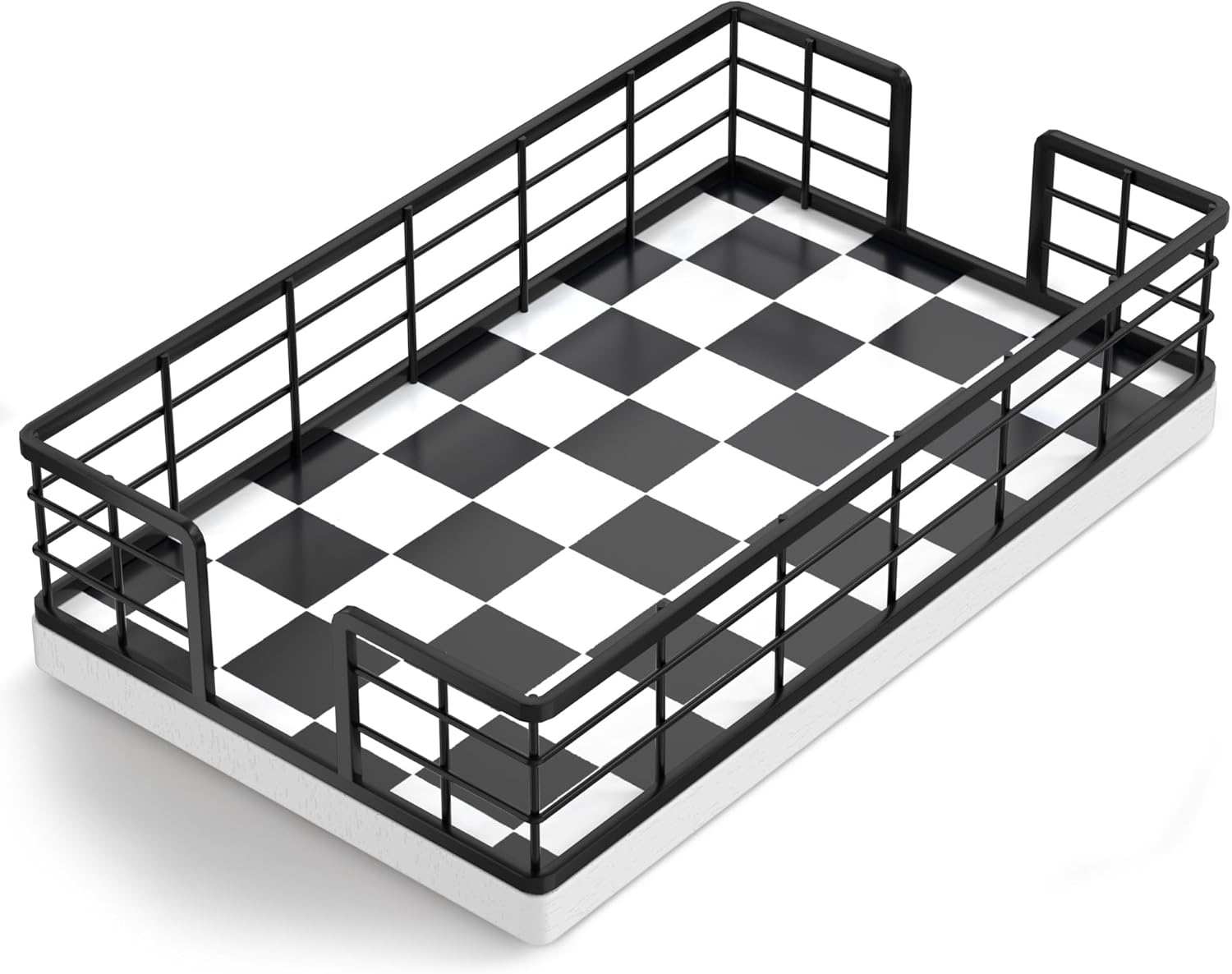 Wican Napkin Holder for Table Bamboo Iron Standing