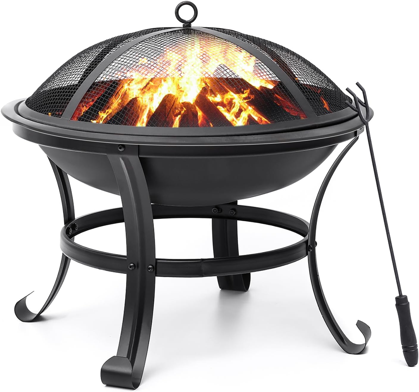 SINGLYFIRE 22 inch Fire Pit for Outside Outdoor