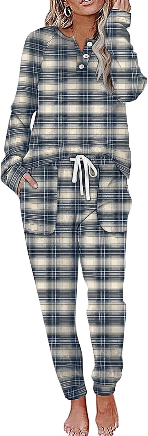 Button Down Sweatshirt and Sweatpants Set