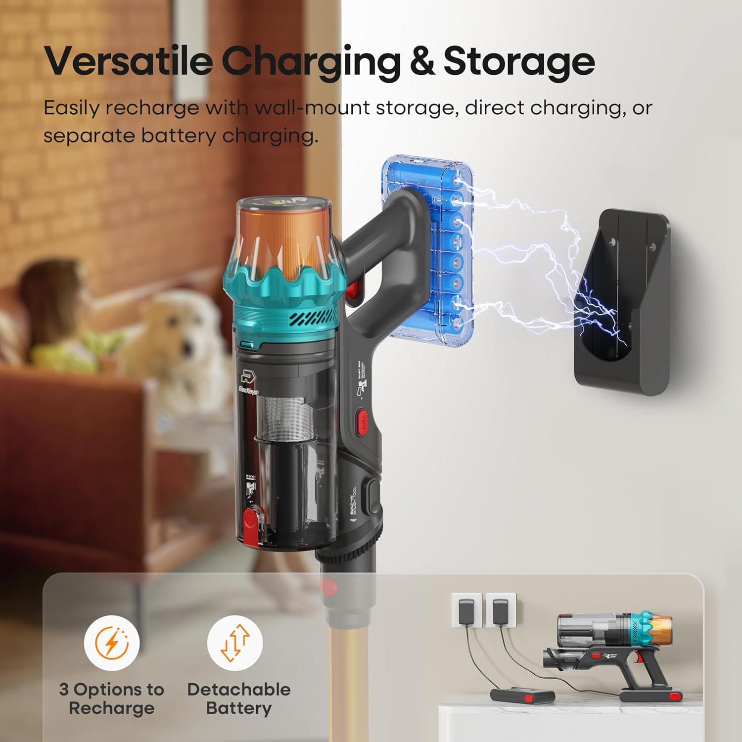 ElecKeys Cordless Vacuum Cleaner for Home