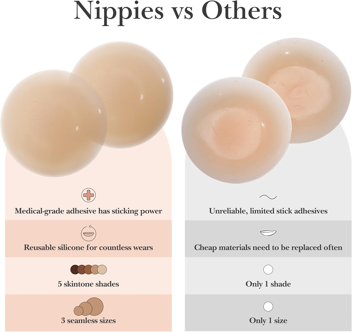 Nippies Nipple Covers Reusable Silicone Pasties