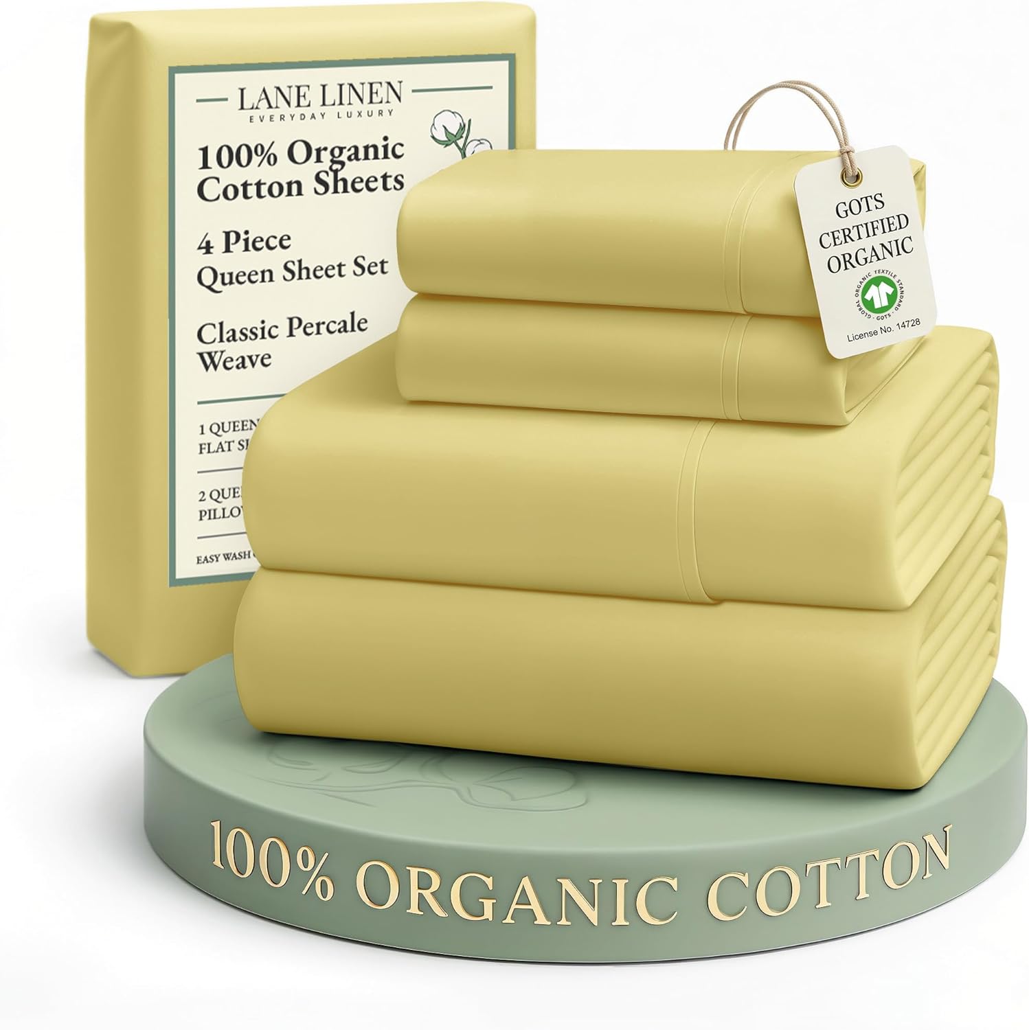 LANE LINEN Eco Friendly Cotton Queen Sheet Set