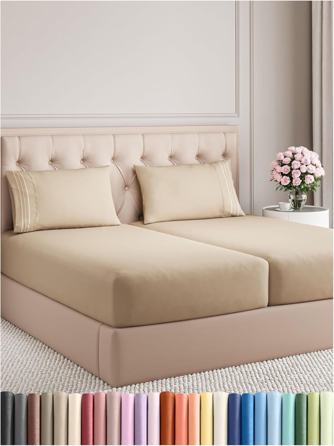 King Size Comfy Breathable & Cooling Bed Sheets Set