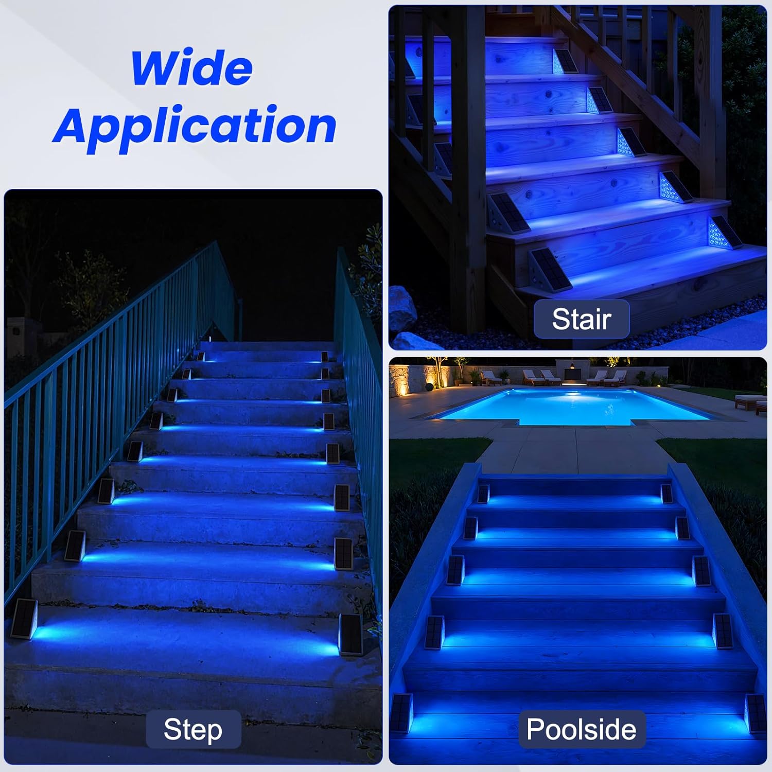NIORSUN Solar Step Lights for Outside