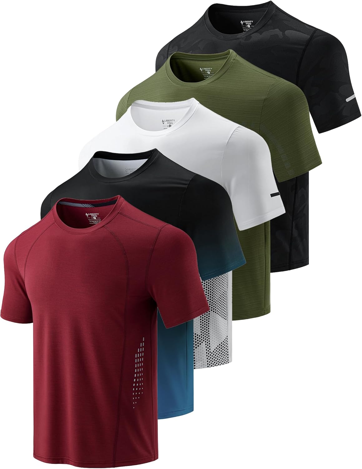 Men’s Active Quick Dry Crew Neck T Shirts