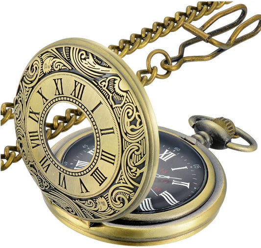 LYMFHCH Vintage Pocket Watch Roman Numerals Scale