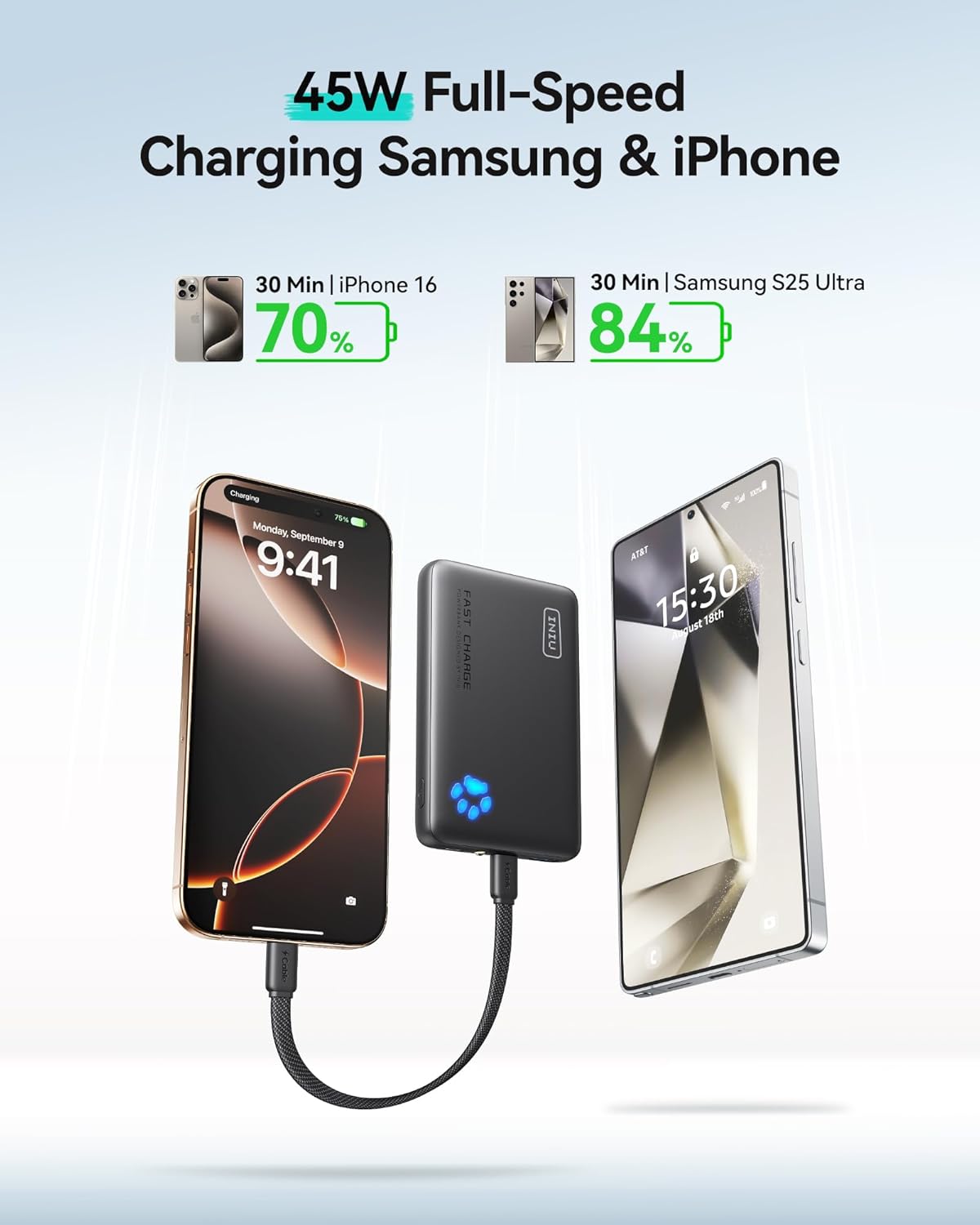 INIU 10000mAh Portable Charger Power Bank