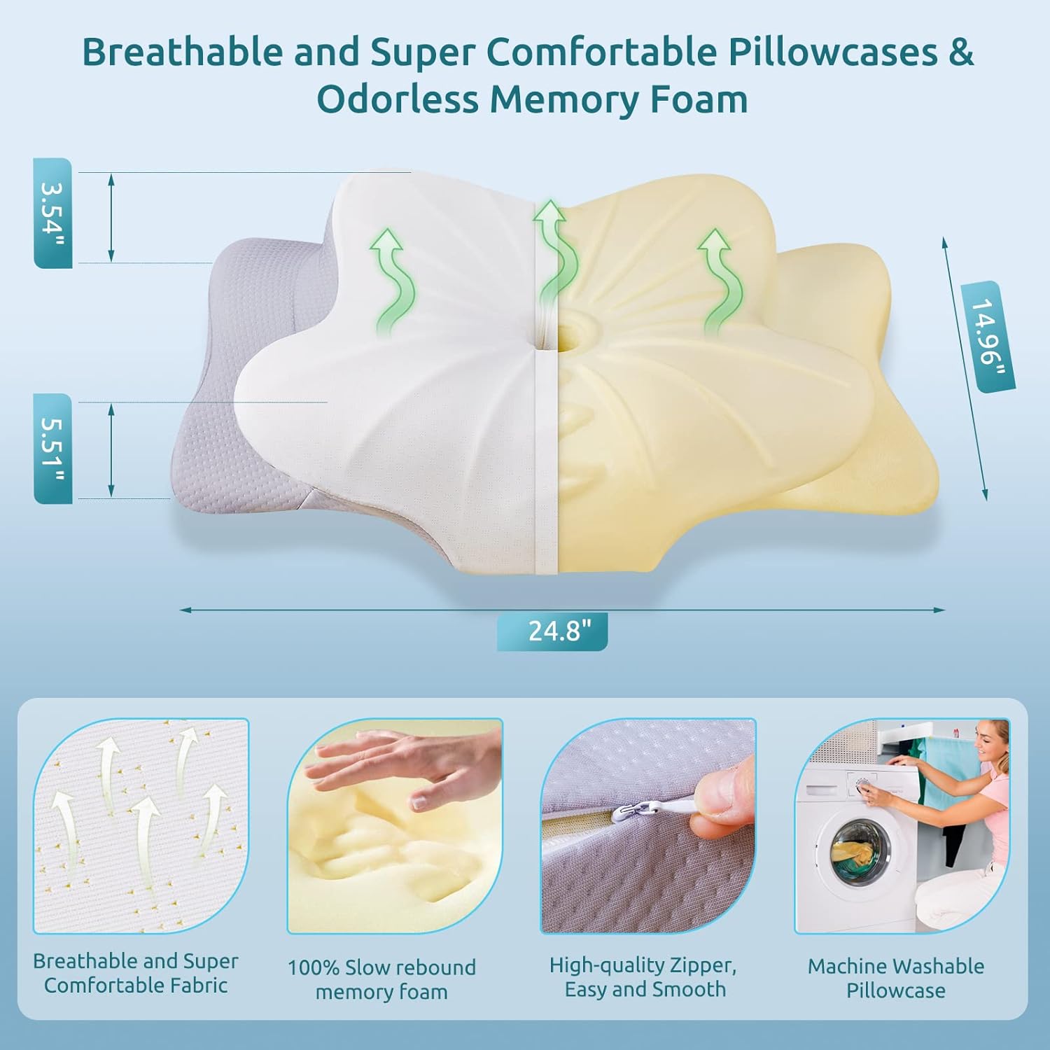 DONAMA Cervical Memory Foam Pillow