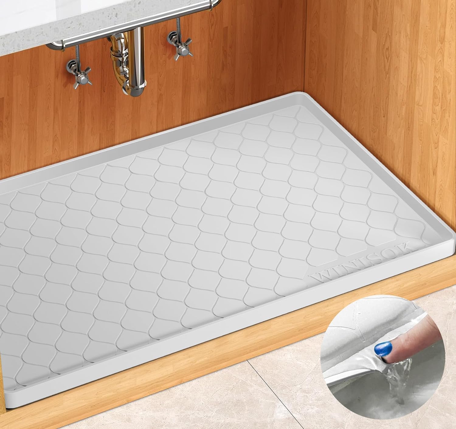Silicone Under Sink Mat Kitchen & Cabinet Protector