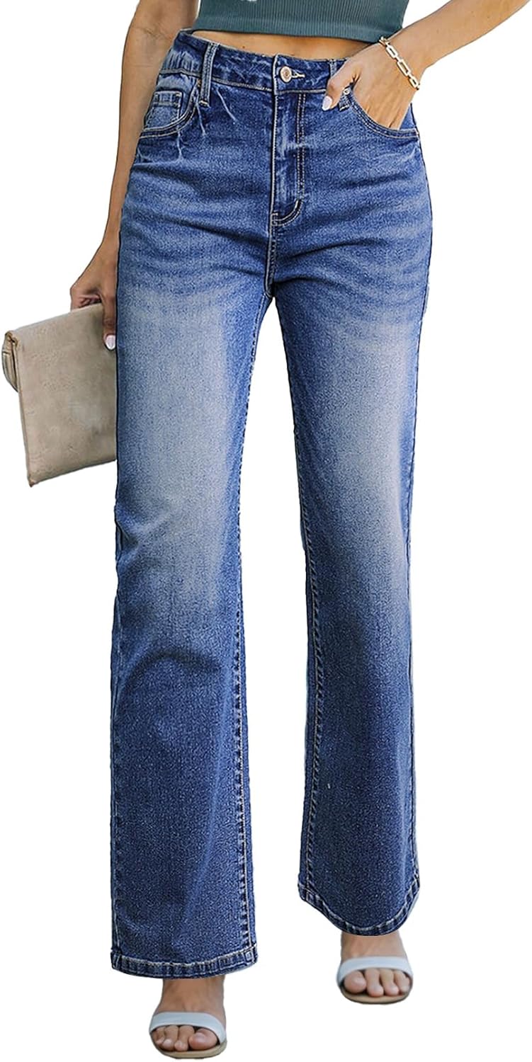 Sidefeel Women's Wide Leg Jeans Pants