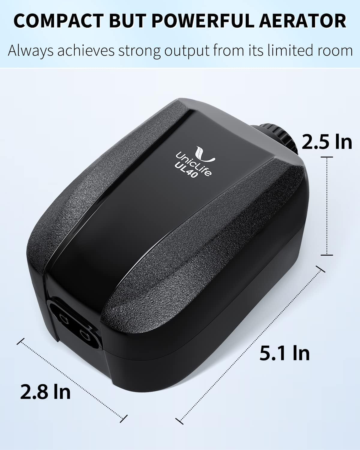 Uniclife Aquarium Air Pump Dual Outlet Fish Tank