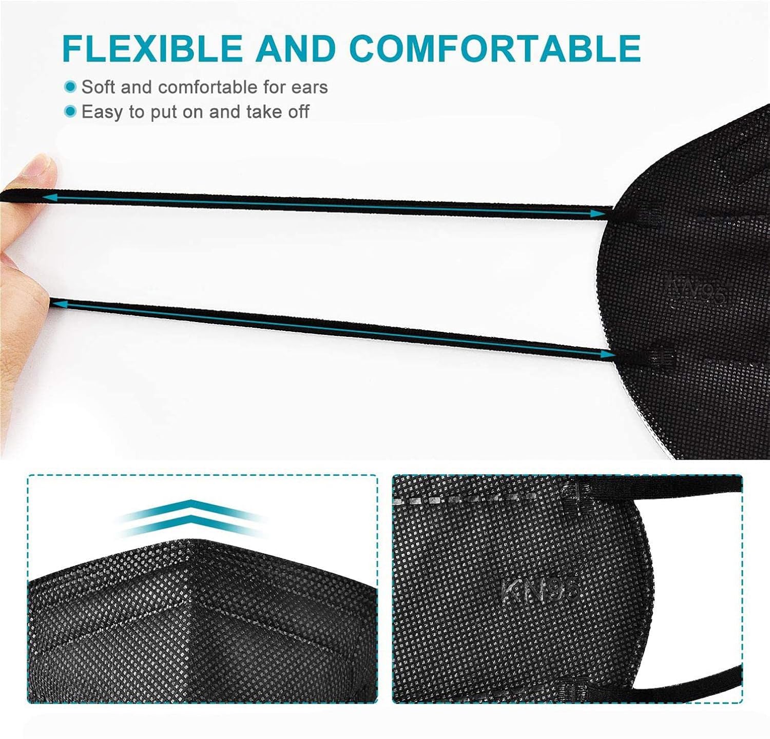 LEMENT 50pcs KN95 Face Masks Filter