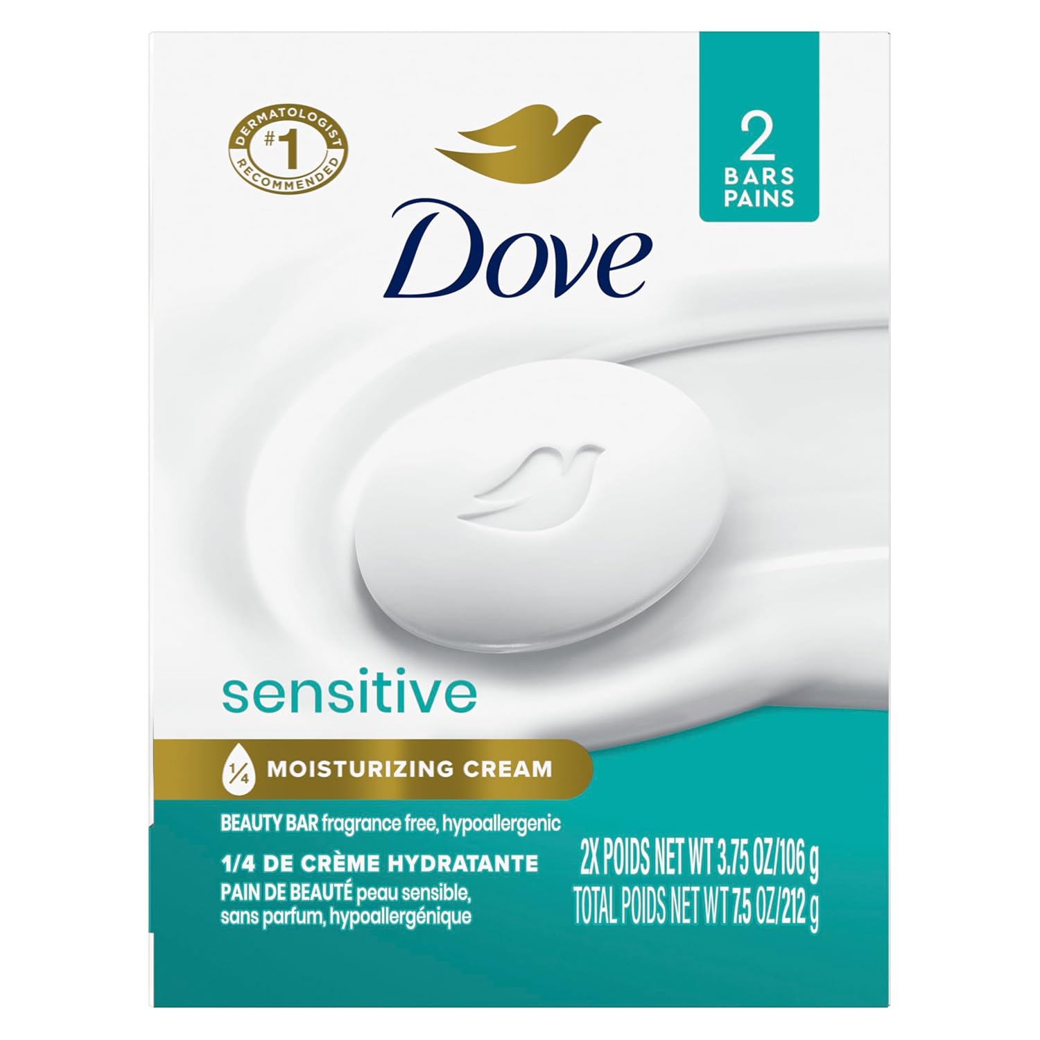 Dove Beauty Bar Soap Sensitive for Sensitive Skin