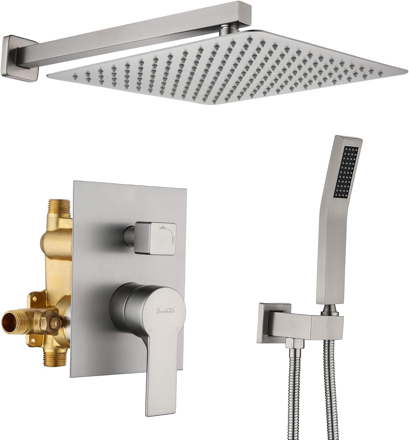 SHAMANDA Brass Rainfall Luxuly Bathroom Shower System