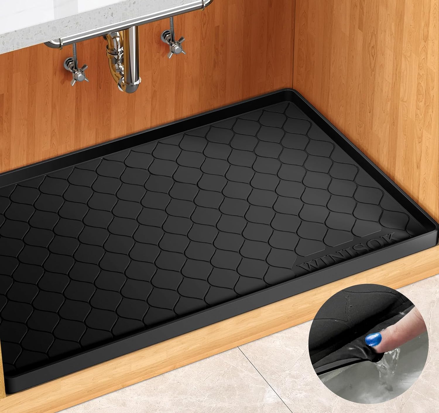 Silicone Under Sink Mat Kitchen & Cabinet Protector