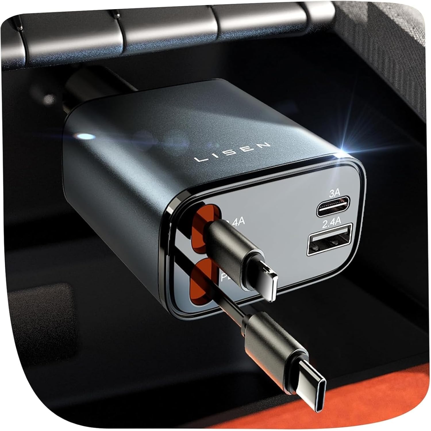 LISEN USB-C Car Charger for iPhone 16
