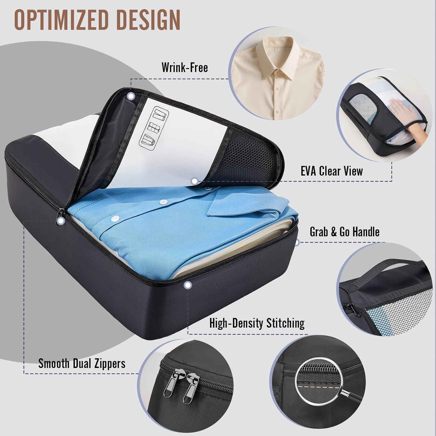 Veken Packing Cubes Set, Travel Luggage Organizers