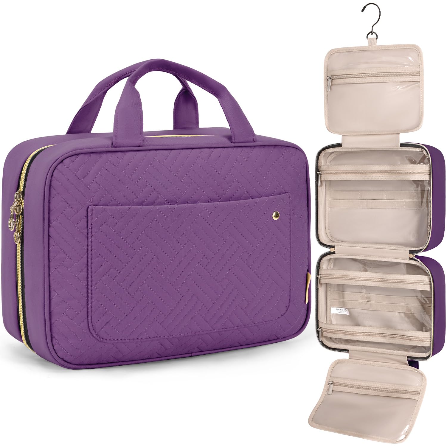BAGSMART Hanging Toiletry Bag Travel Organizer